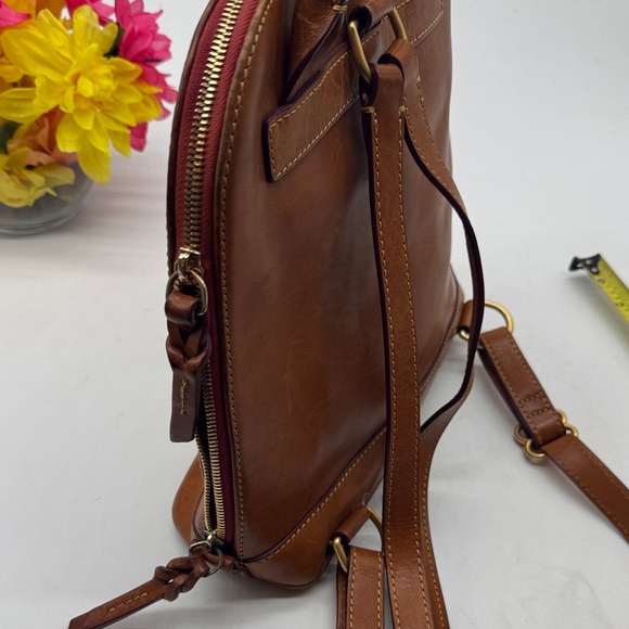 Dooney & Bourke Brown Leather Backpack As Is Condition - Picture 9 of 16